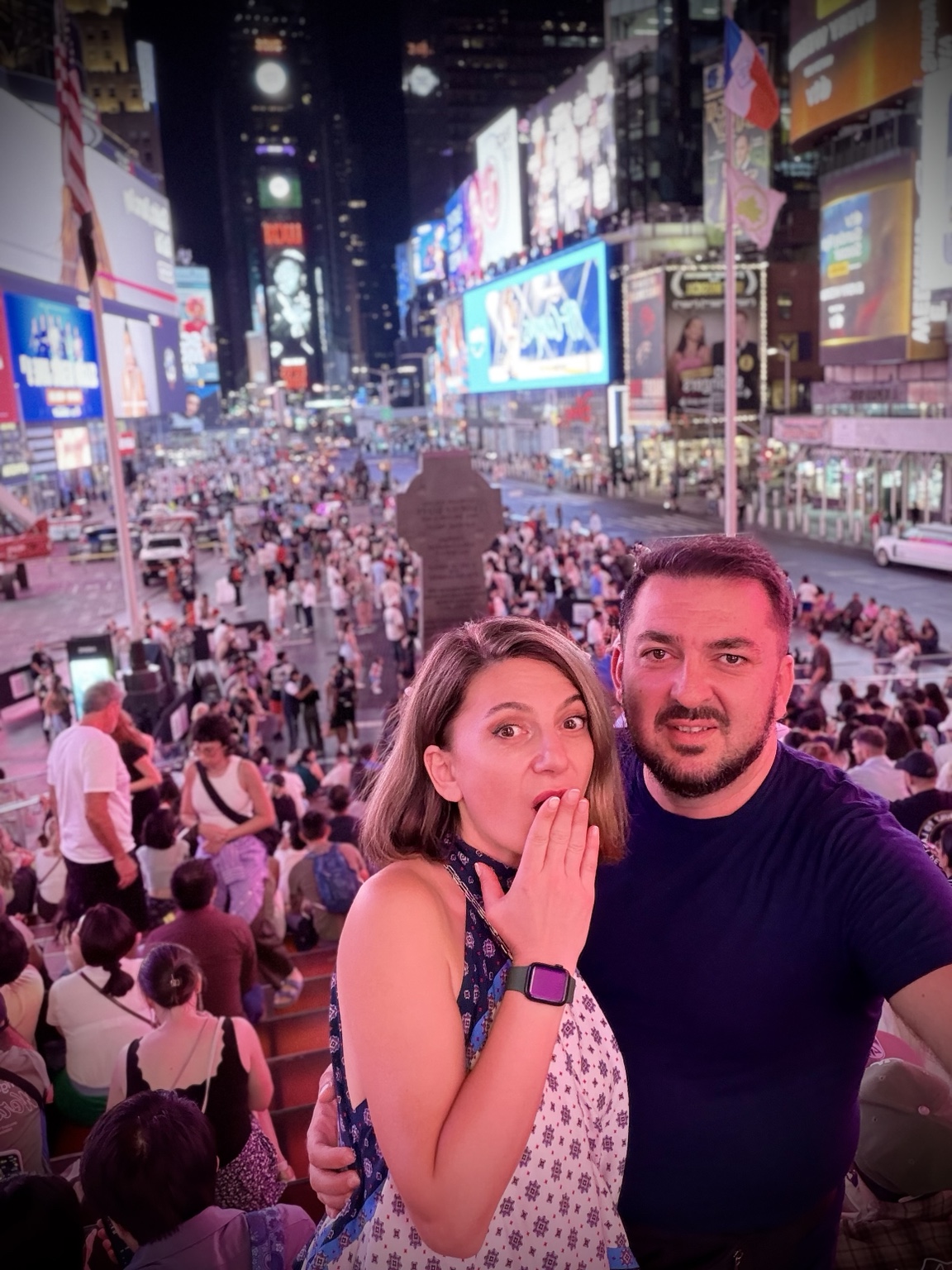 Gio and Maka in Times Square